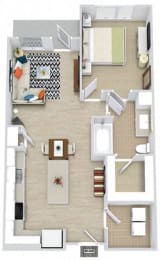1 bed, 1 bath, 734 sqft, $1,774