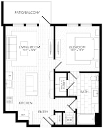 1 bed, 1 bath, 756 sqft, $2,384