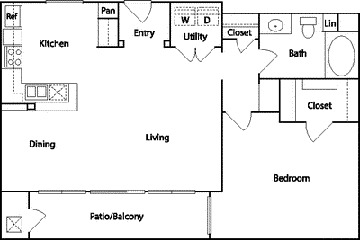 1 bed, 1 bath, 918 sqft, $2,625, Unit 316