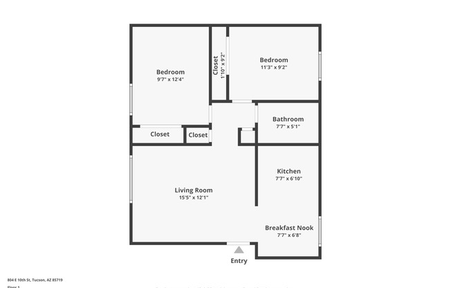 2 beds, 1 bath, $1,600, Unit 1