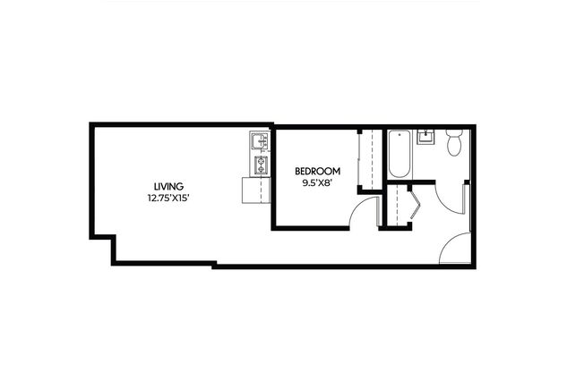 1 bed, 1 bath, 487 sqft, $1,299, Unit 1209