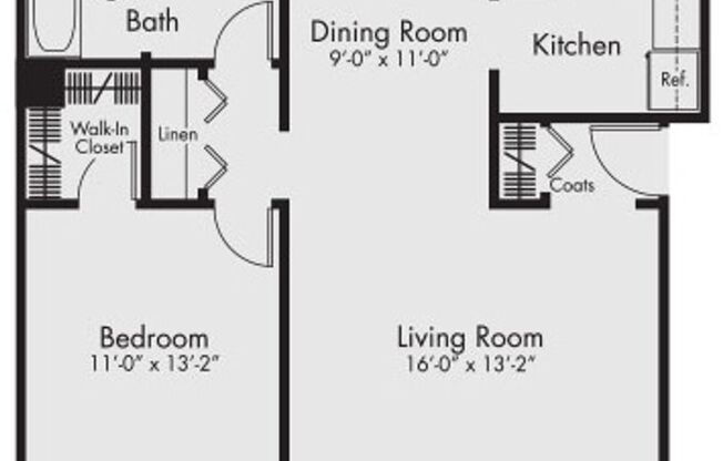 1 bed, 1 bath, 853 sqft, $1,130