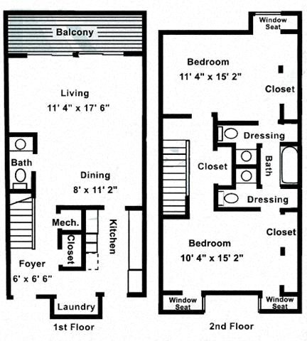 2 beds, 1.5 baths, 1,206 sqft, $1,325