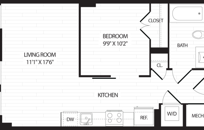 Studio, 1 bath, 556 sqft, $2,145, Unit 508