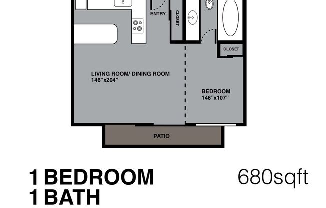 1 bed, 1 bath, 680 sqft, $2,750, Unit 730-36