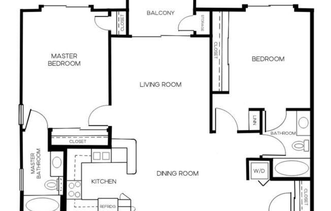 2 beds, 2 baths, 1,090 sqft, $2,595