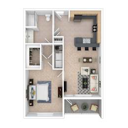 1 bed, 1 bath, 756 sqft, $1,127