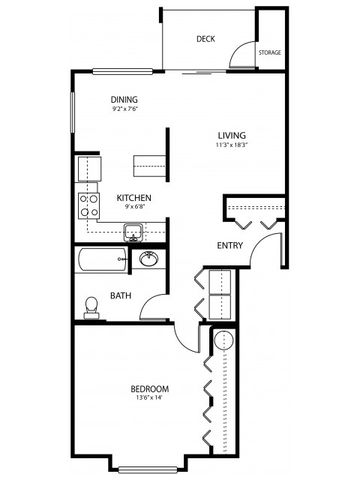 1 bed, 1 bath, 720 sqft, $1,295