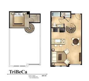 1 bed, 1 bath, 693 sqft, $1,554