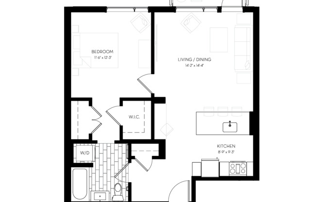 1 bed, 1 bath, 729 sqft, $3,250