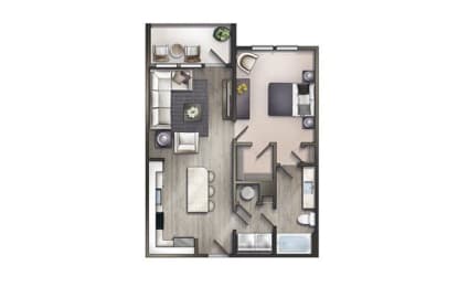 1 bed, 1 bath, 728 sqft, $1,307