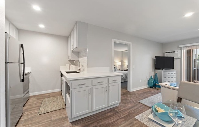 kitchen and dining room