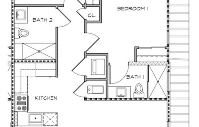 2 beds, 2 baths, 794 sqft, $4,700, Unit 307