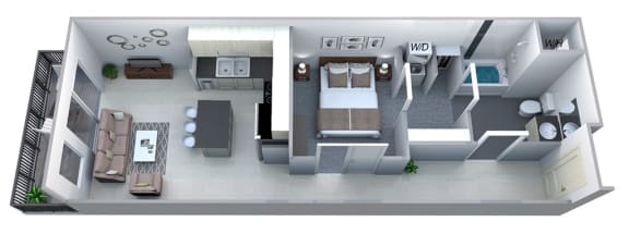 1 bed, 1 bath, 787 sqft, $1,564