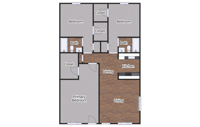3 beds, 2 baths, 1,097 sqft, $1,685