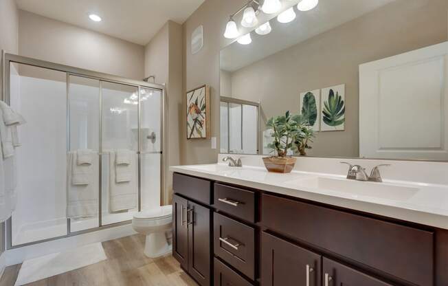 Bathroom vanity at Bella Victoria Apartments in Mesa Arizona January 2021