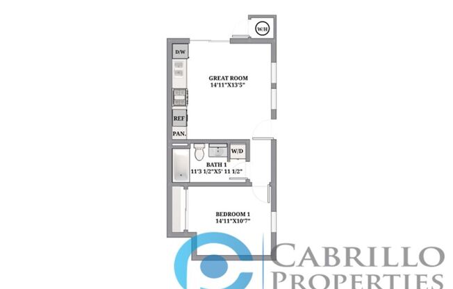 1 bed, 1 bath, $2,200, Unit 1629