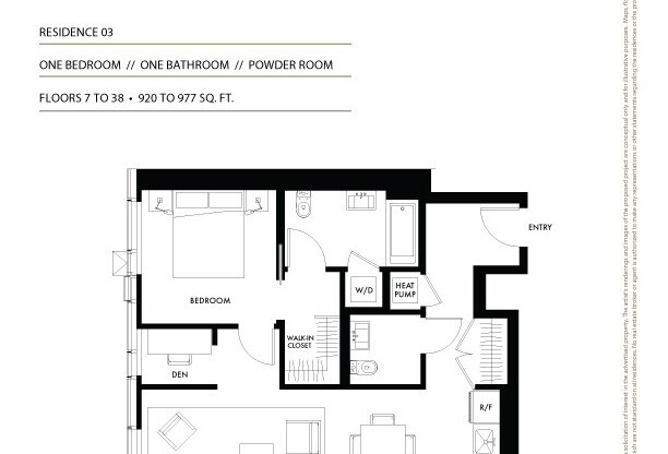 1 bed, 1.5 baths, 920 sqft, $3,500, Unit 1703