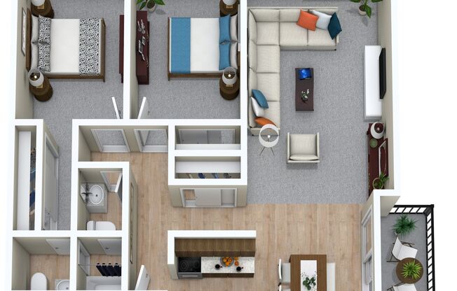 2 beds, 1.5 baths, 1,050 sqft, $1,659, Unit 1301