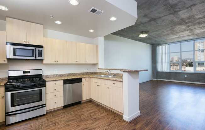 kitchen with stainless steel appliances