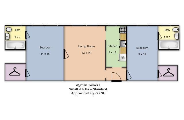 2 beds, 2 baths, 775 sqft, $1,775, Unit 205