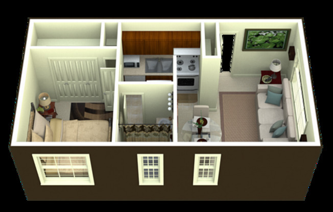 1 bed, 1 bath, 480 sqft, $1,365