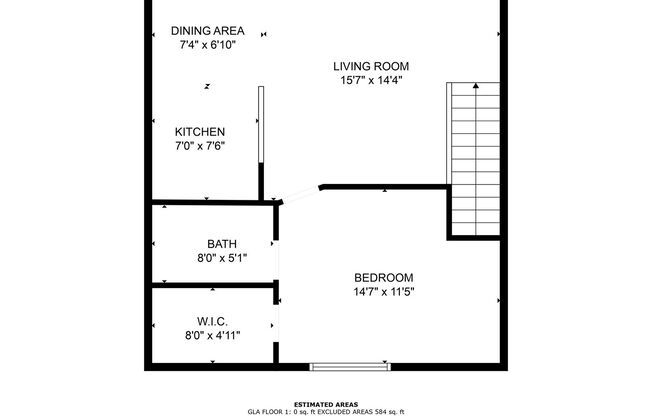 1 bed, 1 bath, $950