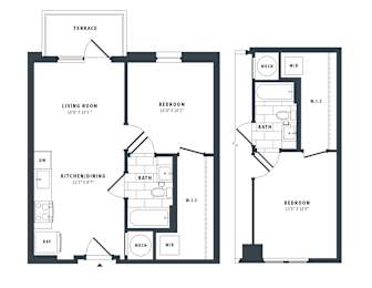 1 bed, 1 bath, 545 sqft, $2,098