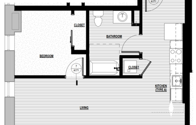 1 bed, 1 bath, 567 sqft, $1,195