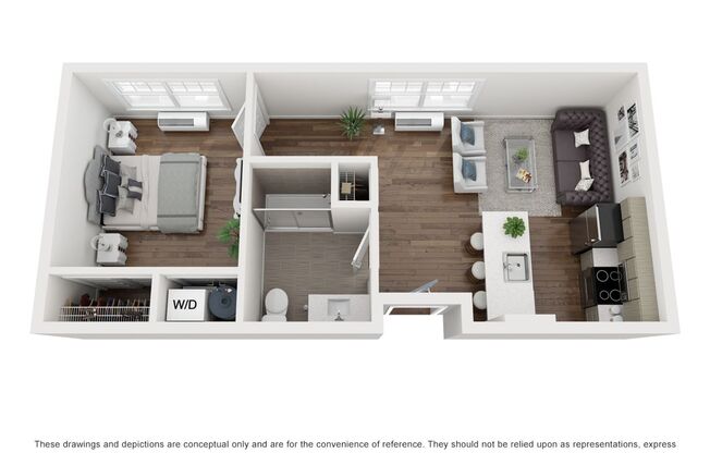 1 bed, 1 bath, 607 sqft, $2,050, Unit 427