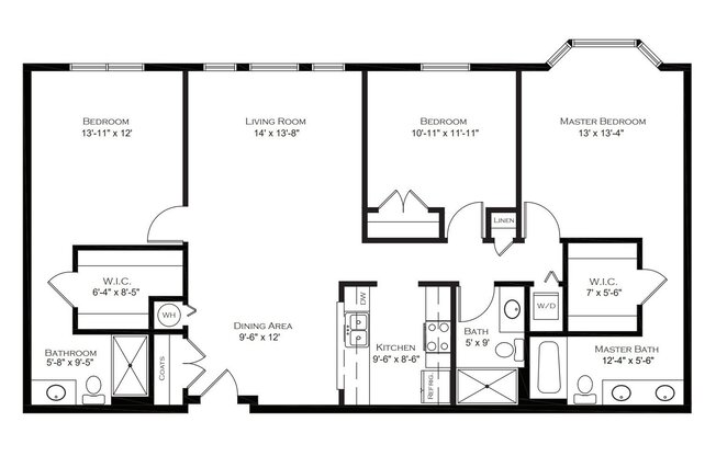 3 beds, 3 baths, 1,500 sqft, $1,700