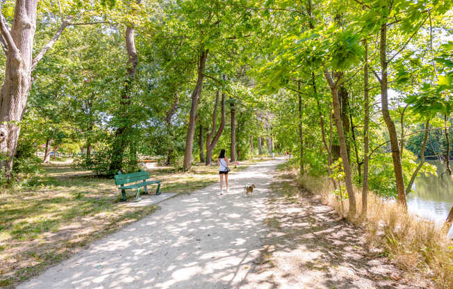 Take a stroll along the Charles River Path, right across the street.