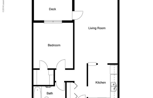 1 bed, 1 bath, 673 sqft, $1,115, Unit 115