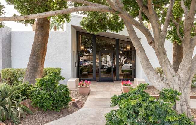 Emerald Office Entry with plants