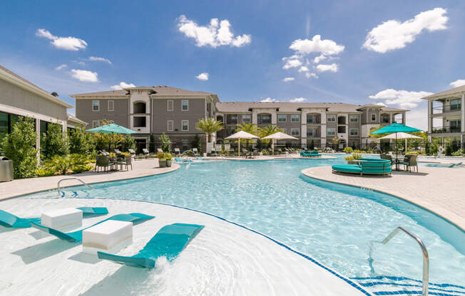 Pool View at Cue Luxury Apartments, Cypress, TX