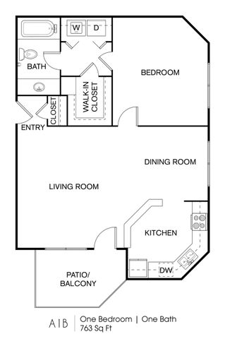 1 bed, 1 bath, 763 sqft, $1,215