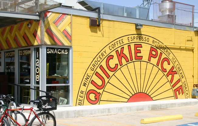 With an 84 Walk Score, you'll enjoy walking to great local spots like Quickie Pickie, featuring 27 taps, a full kitchen, and convenient items. at Eleven by Windsor, Austin