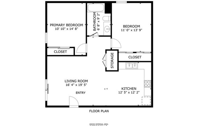 2 beds, 1 bath, 895 sqft, $1,245, Unit 1332-35