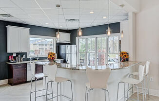 Clubhouse Kitchen at apartment complex