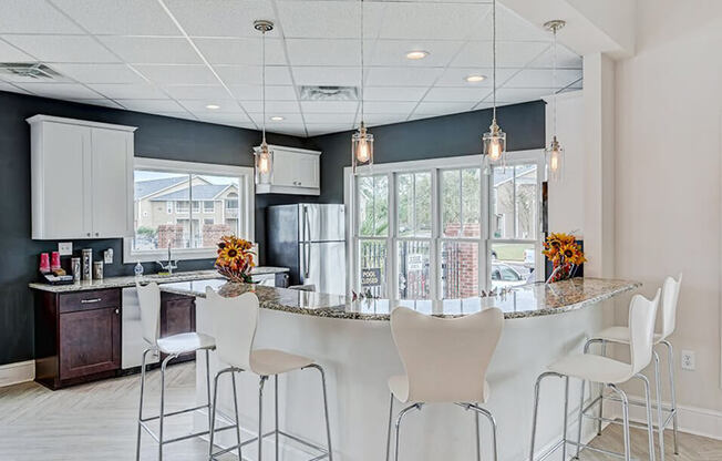 Clubhouse Kitchen at apartment complex