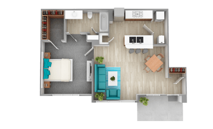 1 bed, 1 bath, 640 sqft, $1,094