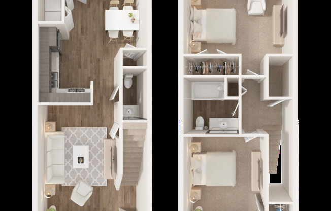 2 beds, 1.5 baths, 1,100 sqft, $1,325