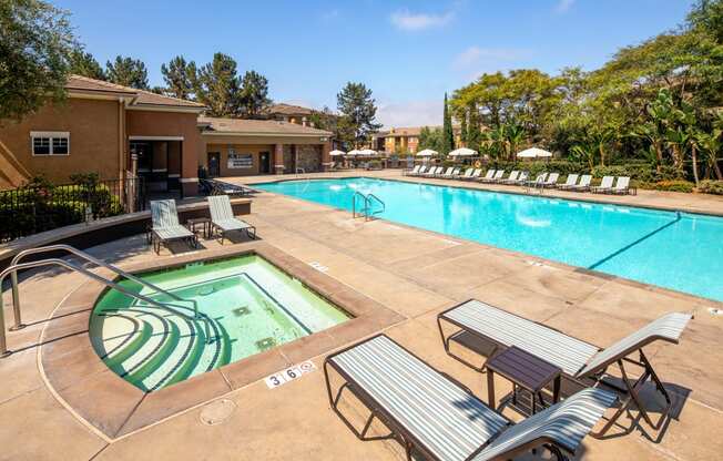 the swimming pool at our apartments