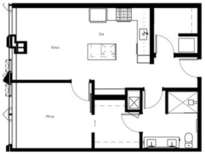 1 bed, 1 bath, 760 sqft, $4,000