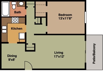 1 bed, 1 bath, 750 sqft, $1,359
