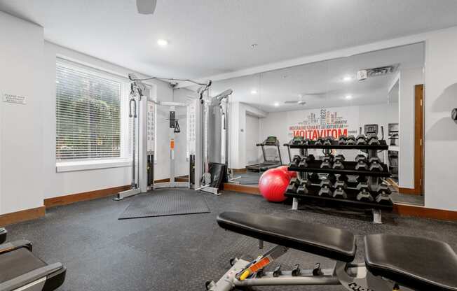 the gym at the agave apartments