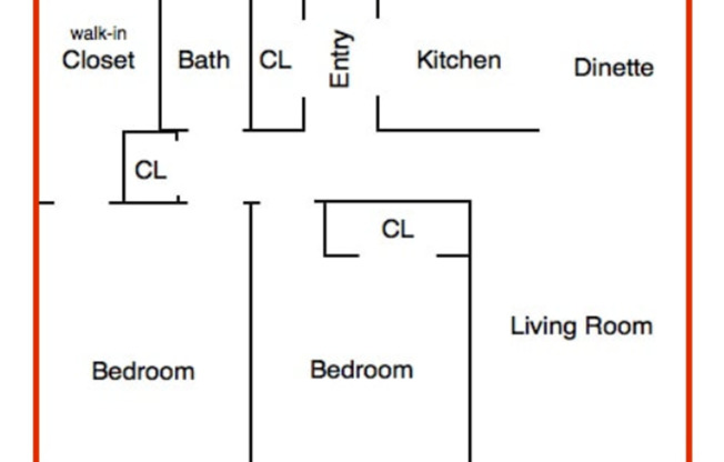 2 beds, 1 bath, 1,025 sqft, $1,299, Unit 700-108