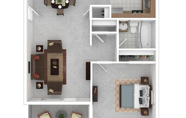 1 bed, 1 bath, 650 sqft, $2,134