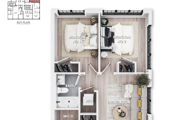 2 beds, 1 bath, 910 sqft, $2,200, Unit 303