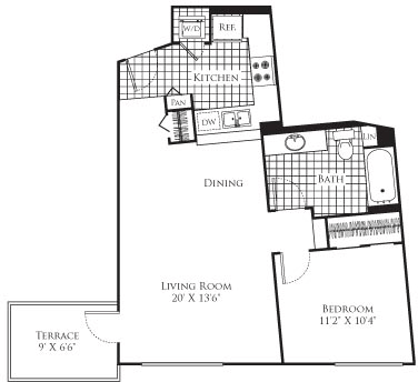 1 bed, 1 bath, 675 sqft, $2,428, Unit 503